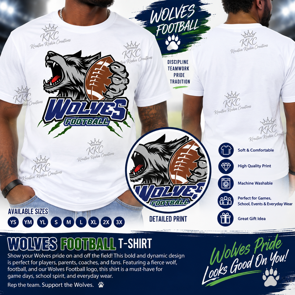 Wolves Football T-Shirt