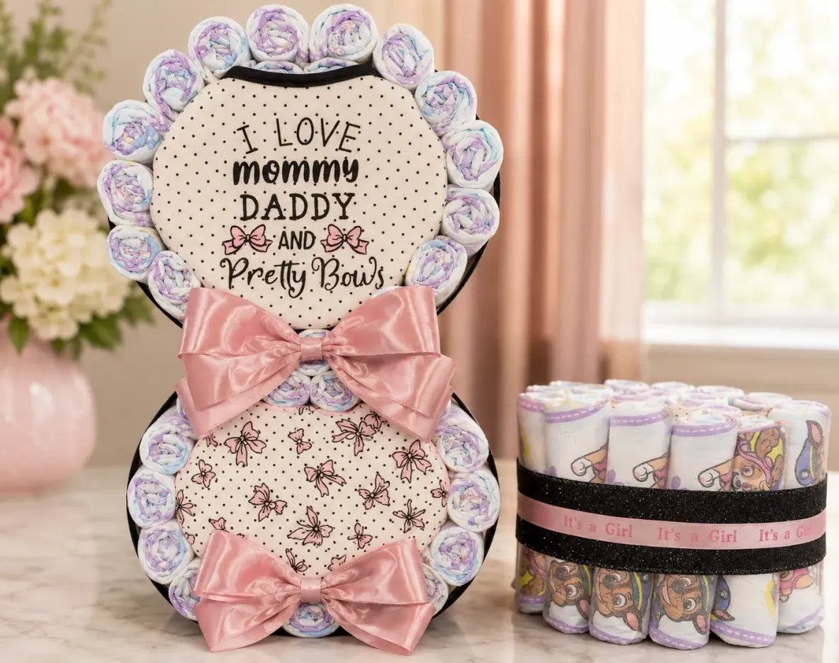 BABY RATTLE DIAPER CAKE