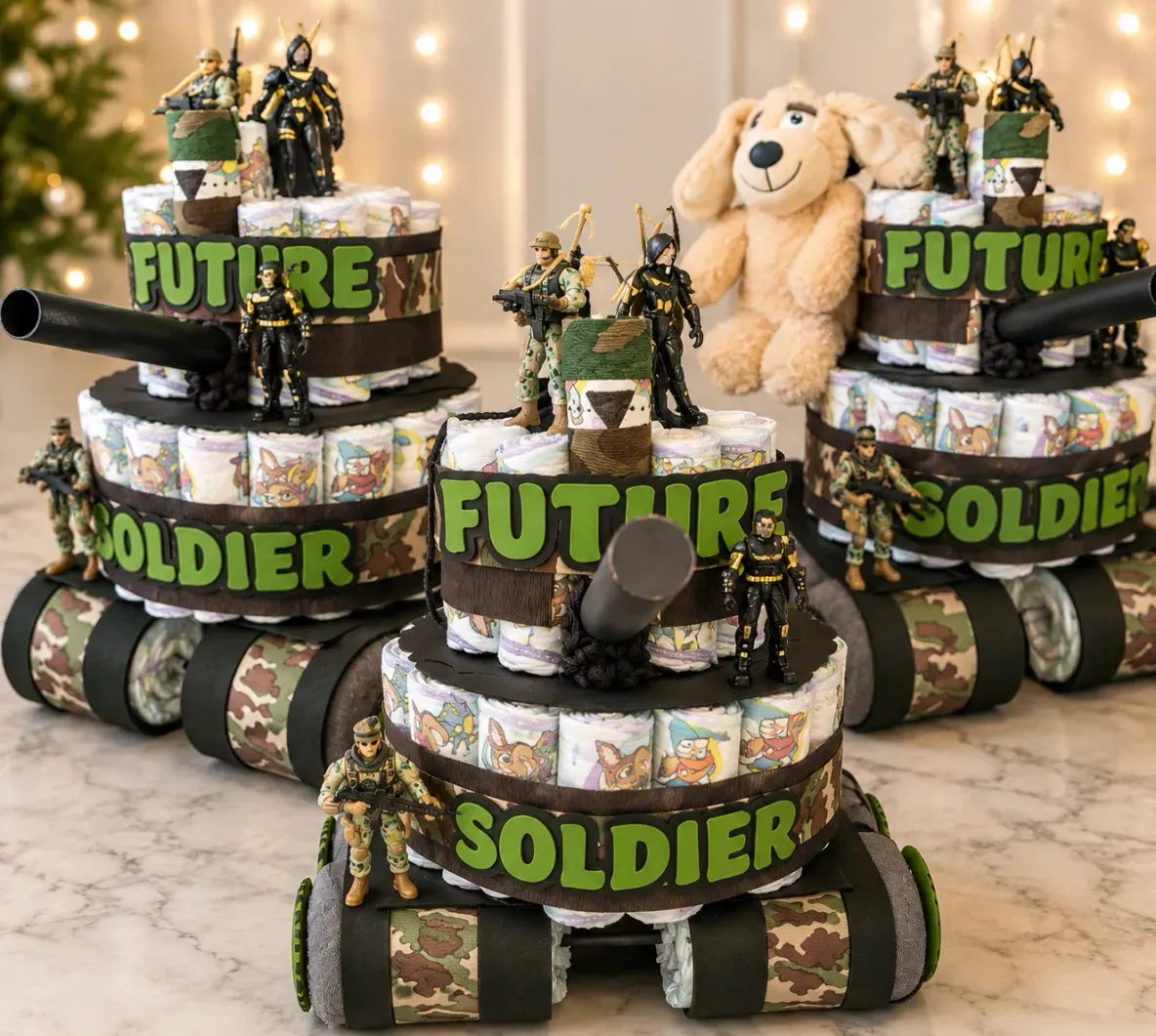 Soldier Tank Diaper Cake