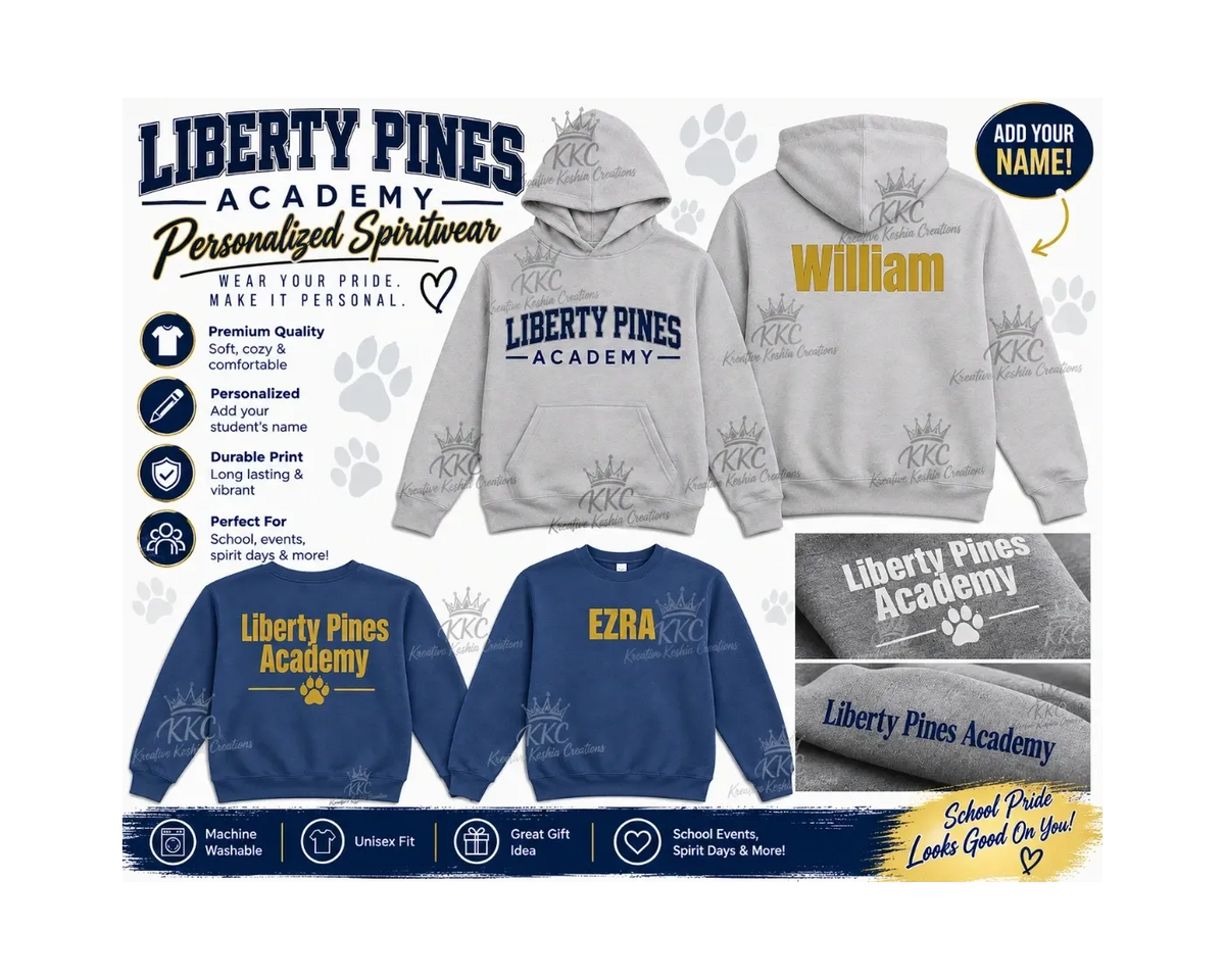 🎓 Liberty Pines Academy Personalized Spirit Wear