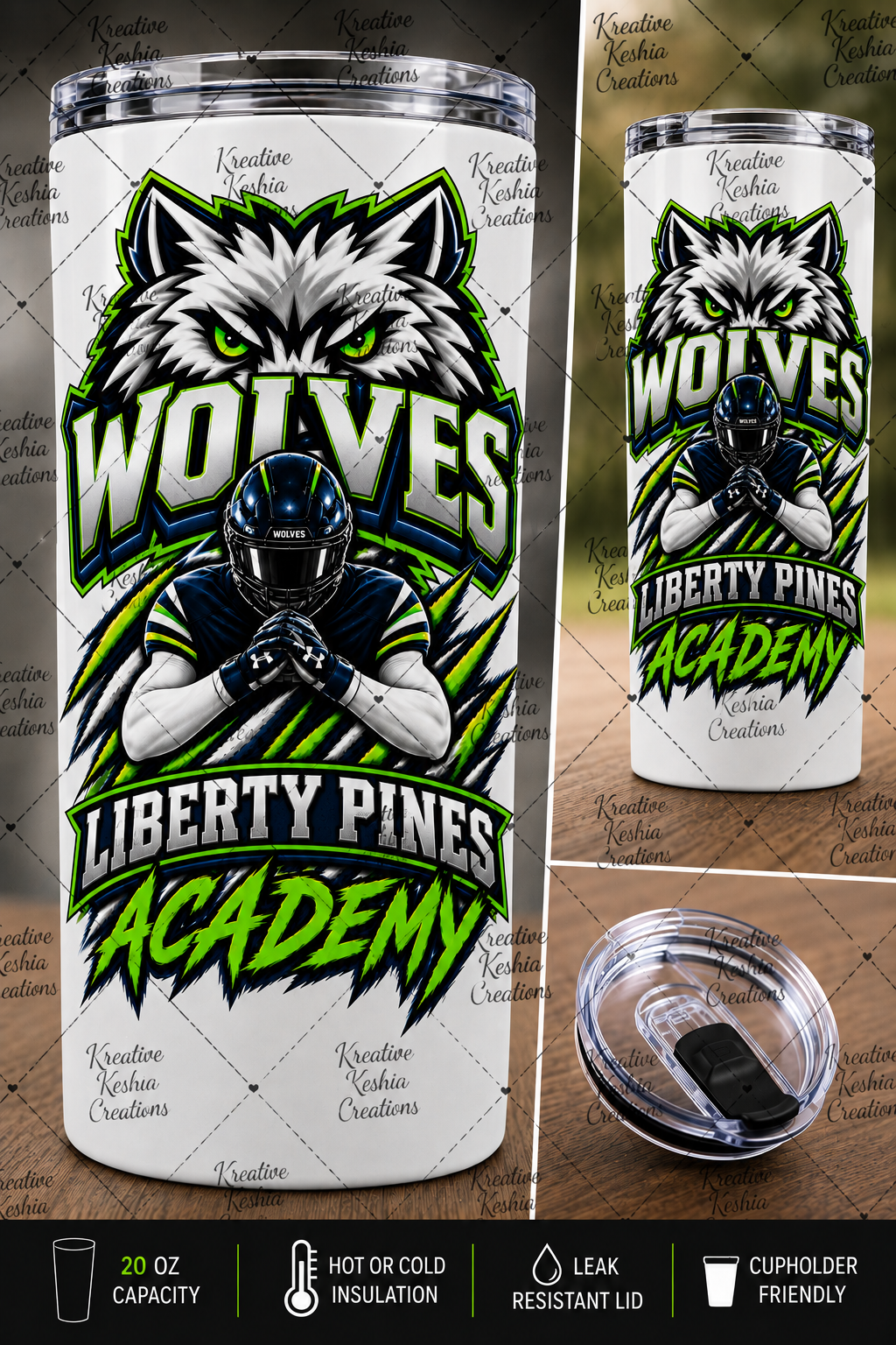Wolves Liberty Pines Academy Tumbler
