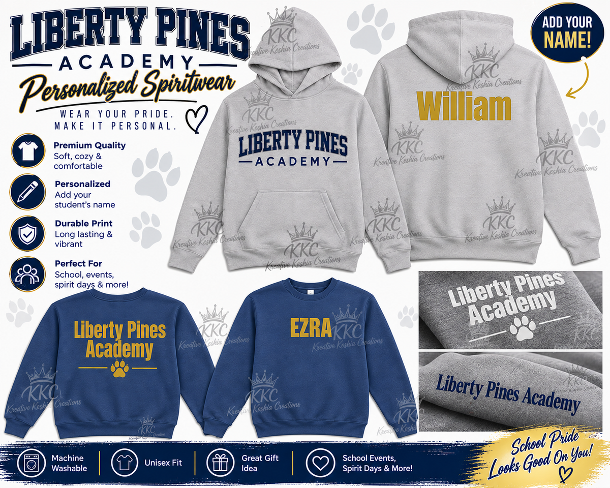 Liberty Pines Academy Personalized Spiritwear