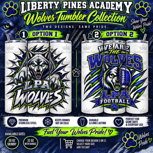 Liberty Pines Academy Wolves Tumbler Collection