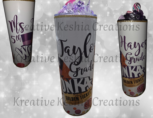 Personalized Tumbler with Topper