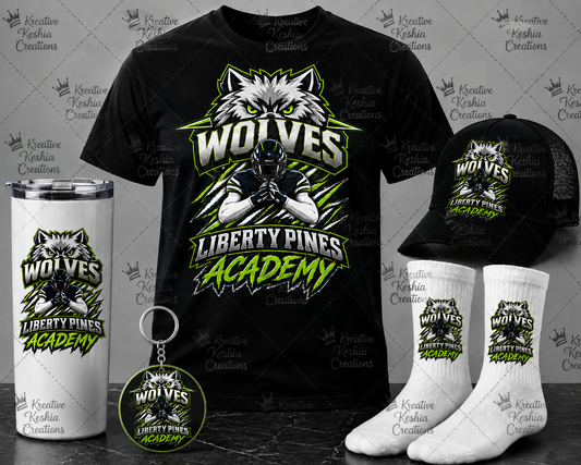Liberty Pines Academy Wolves Spirit Wear Collection
