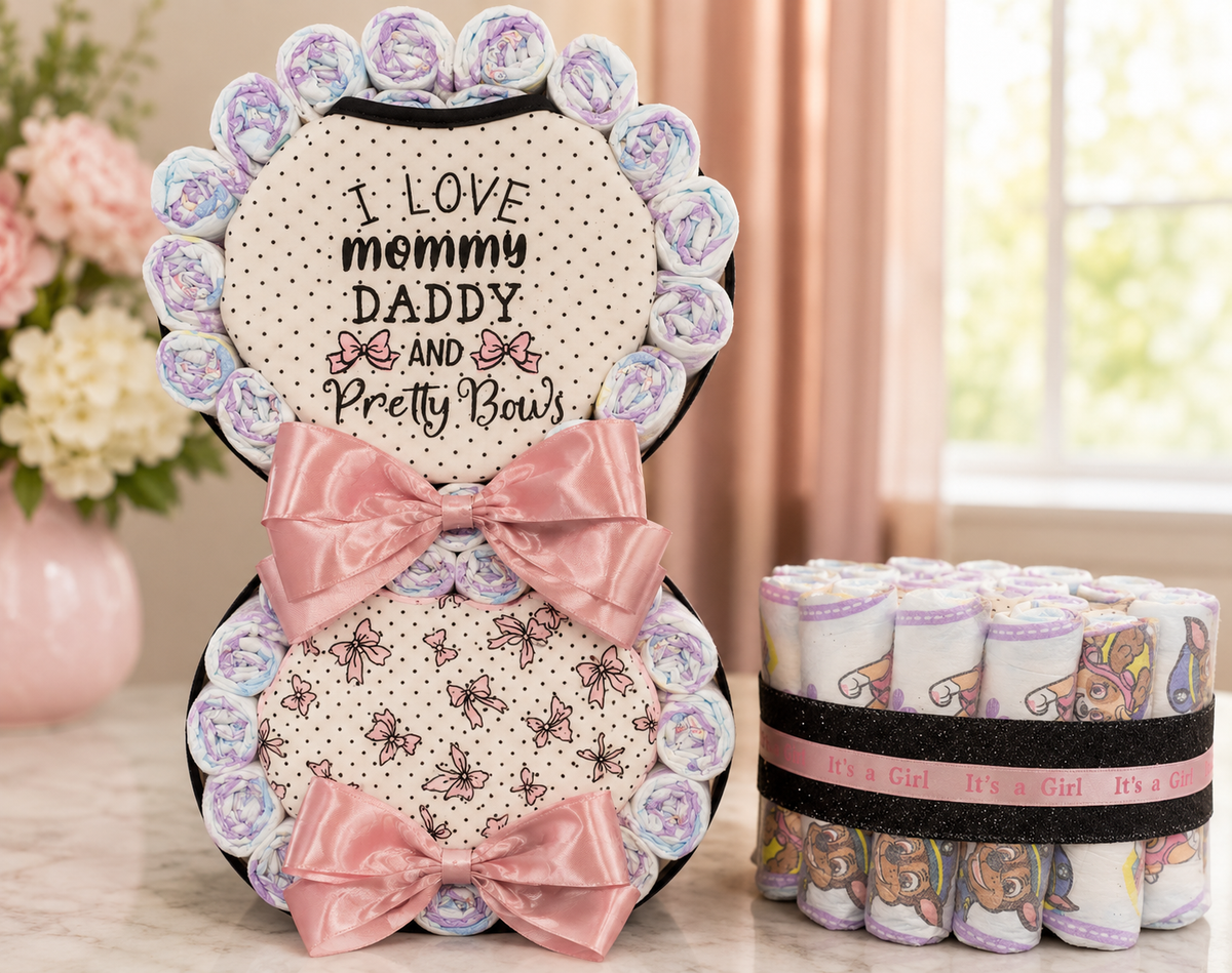 BABY RATTLE DIAPER CAKE