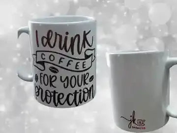 Drink Coffee for Your Protection Java Kiss Logo