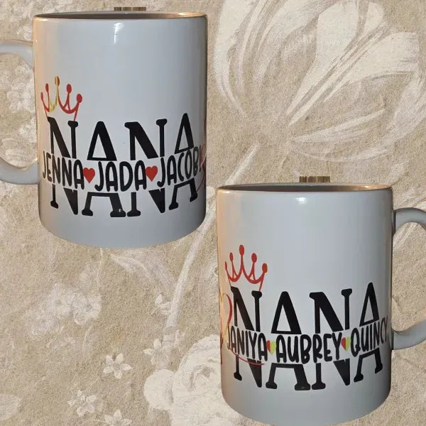 NANA MUG WITH GRANDCHILDREN'S NAMES