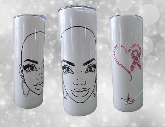 Bling Breast Cancer Tumbler