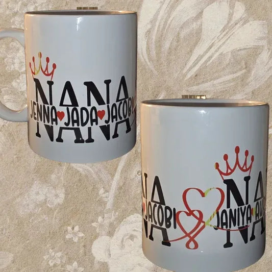NANA MUG WITH GRANDCHILDREN'S NAMES
