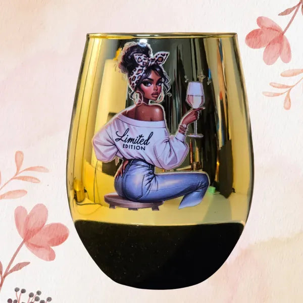 GOLD STEMLESS WINE GLASS LIMITED EDITION