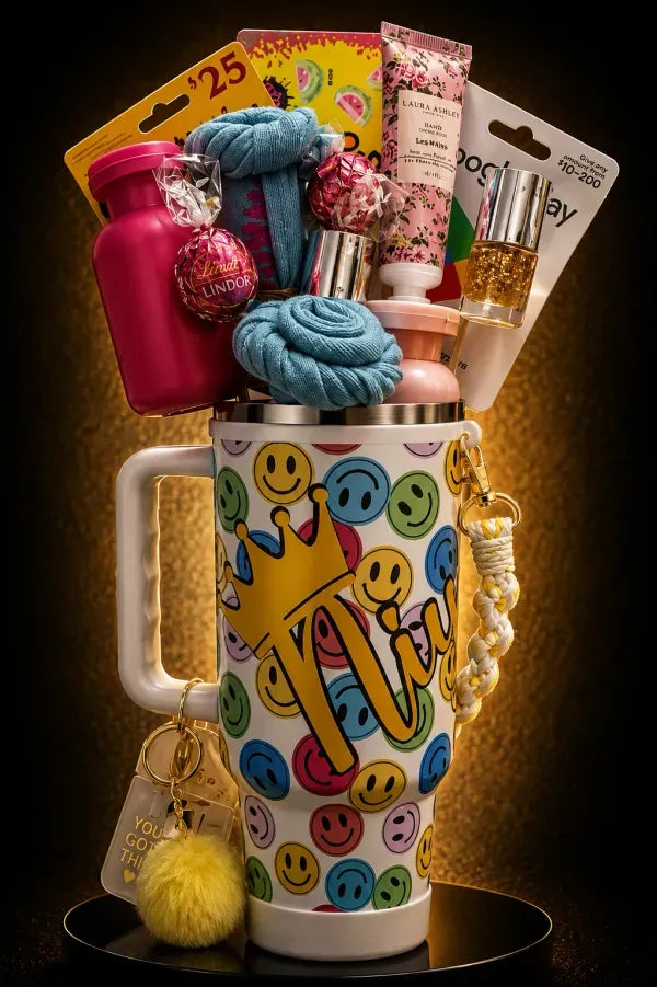 Personalized Gift Mug Set 🎁 | Self-Care Cup Gift Basket | Custom Name Tumbler Bundle