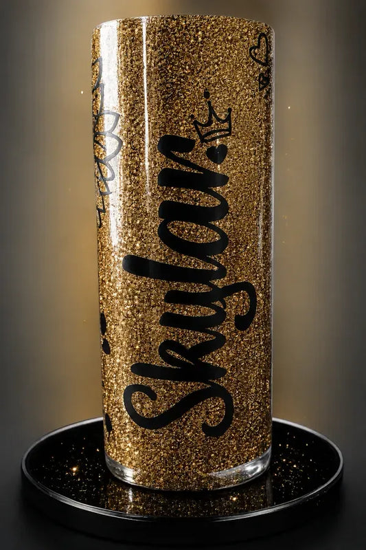 Sunflower Glitter Tumbler
