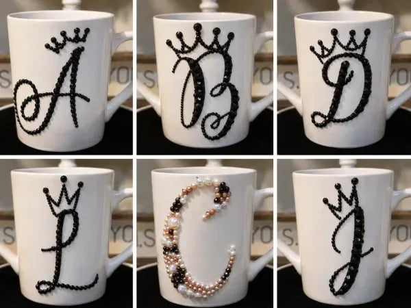 Bling Alphabet Letter Mug