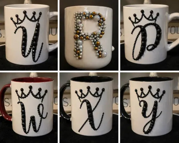 Bling Alphabet Letter Mug