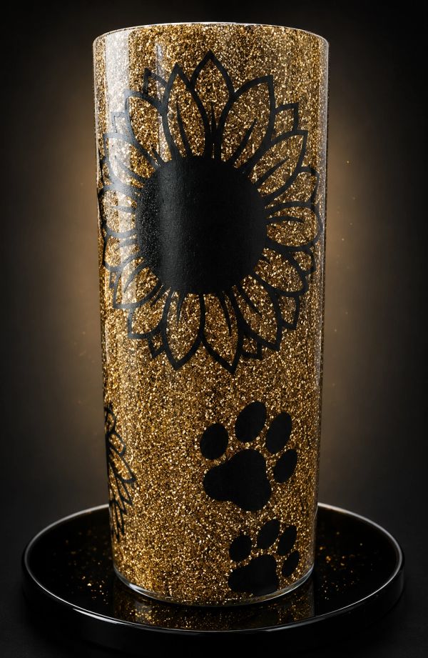 Sunflower Glitter Tumbler