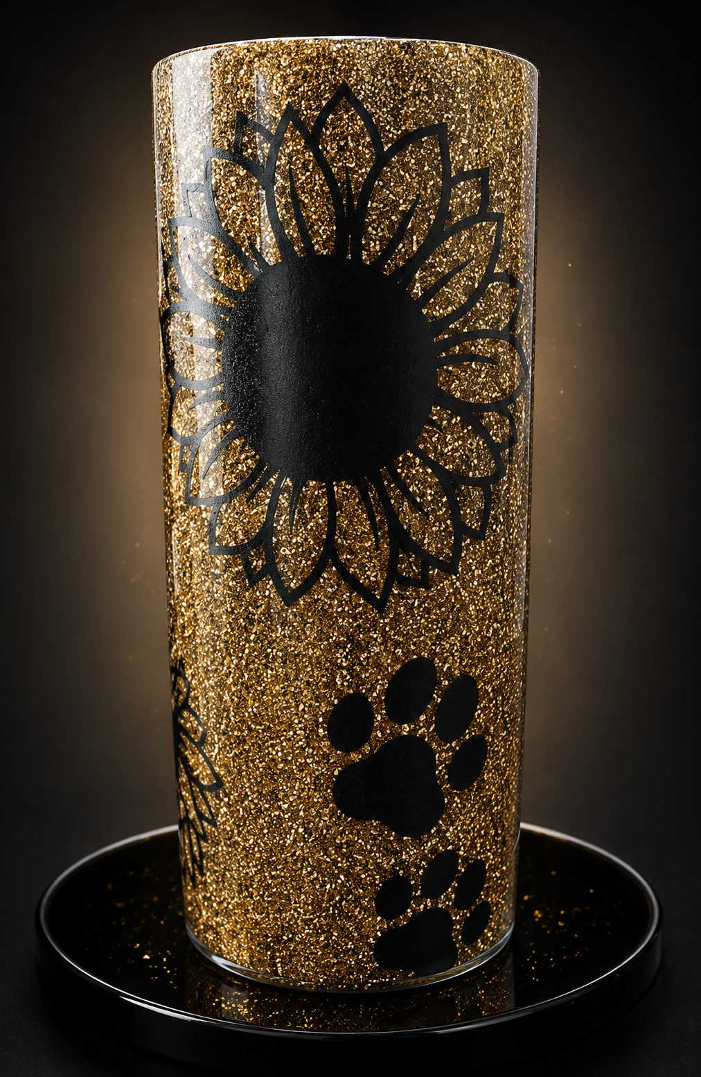 Sunflower Glitter Tumbler