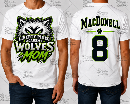 Liberty Pines Academy Wolves Mom Shirt