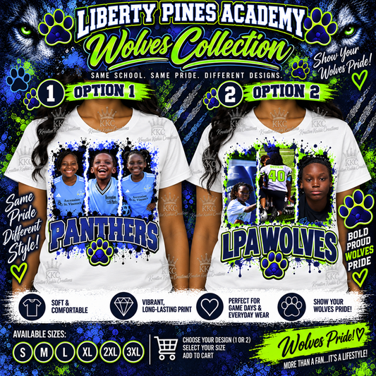 Liberty Pines Academy Wolves Custom T-Shirts