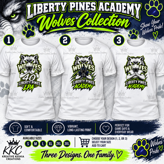 Liberty Pines Academy Wolves Collection – Custom T-Shirts